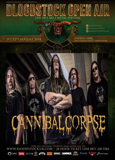 Cannibal Corpse -  Bloodstock 2018 poster